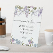 ラベンダーとライラックスミモサバー標識 台座サイン (インサイチュ)