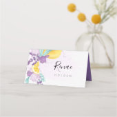 ラベンダーとレモンの名札　新鮮な食品ラベル プレイスカード (裏面)