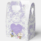 ラベンダーとレースのブライズシャワー フェイバーボックス (見開き)