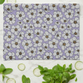 ラベンダーとヴィンテージの野の花  キッチンタオル (折り畳み)