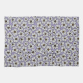 ラベンダーとヴィンテージの野の花  キッチンタオル (横)