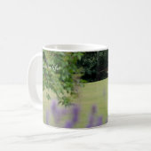 ラベンダーと古い木製セーリングボート コーヒーマグカップ (正面左)