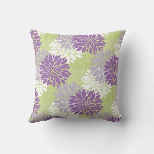 ラベンダーと春グリーンミックスとマッチ クッション (裏面)