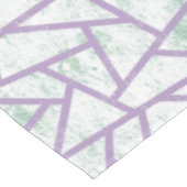 ラベンダーと淡い色の緑モザイク模様 テーブルクロス (アングル)