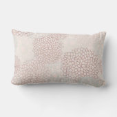 ラベンダーと白い花のバースト ランバークッション (裏面)