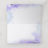 ラベンダーと白い花エレガントな結婚式 プレイスカード (内部開封)