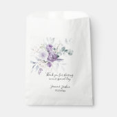 ラベンダーと紫の牡丹の緑 フェイバーバッグ (正面)