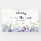 ラベンダーと紫の花 横断幕 (横)