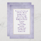 ラベンダーと結婚真珠 招待状 (正面/裏面)