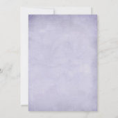 ラベンダーと結婚真珠 招待状 (裏面)