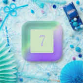 ラベンダーと緑の紙皿 ペーパープレート (パーティー)