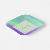 ラベンダーと緑の紙皿 ペーパープレート (傾斜あり)