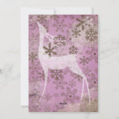 ラベンダーと茶色の雪片フォトホリデーカード シーズンカード (裏面)