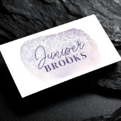 ラベンダーと薄紫グリッターソーシャルメディアQRコード 名刺