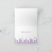 ラベンダーと蝶の感謝 サンキューカード (内部)