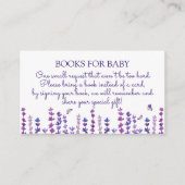 ラベンダーと蝶の水の色のブックリクエスト エンクロージャーカード (正面)