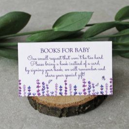 ラベンダーと蝶の水の色のブックリクエスト エンクロージャーカード