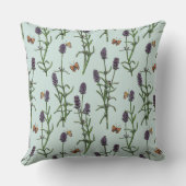 ラベンダーと蝶の海のガラス クッション (裏面)