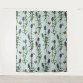 ラベンダーと蝶の海のガラス タペストリー (正面)