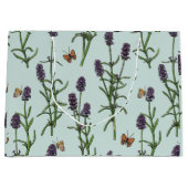 ラベンダーと蝶の海のガラス ラージペーパーバッグ (正面)