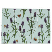 ラベンダーと蝶の海のガラス ラージペーパーバッグ (裏面)