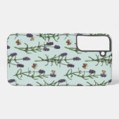 ラベンダーと蝶の海のガラス SAMSUNG GALAXYケース (裏面横)