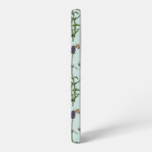 ラベンダーと蝶の海のガラス SAMSUNG GALAXYケース (左側面)