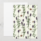 ラベンダーと蝶オフ白 (正面/裏面)