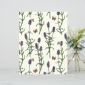 ラベンダーと蝶オフ白 (スタンド正面)