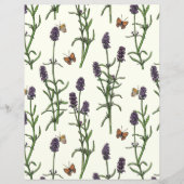 ラベンダーと蝶オフ白 (正面)