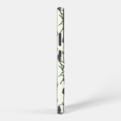 ラベンダーと蝶オフ白 SAMSUNG GALAXYケース (右側面)