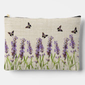 ラベンダーと蝶 アクセサリーポーチ (正面)