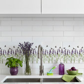 ラベンダーと蝶 タイル