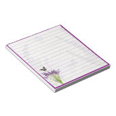 ラベンダーと蝶 ノートパッド (アングル)