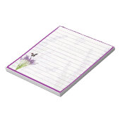 ラベンダーと蝶 ノートパッド (回転)