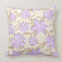 ラベンダーと金ゴールドの花柄