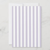 ラベンダーと金ゴールドフレームファースト聖餐式 招待状 (裏面)