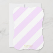 ラベンダーと金ゴールドプリンセス誕生日パーティー 招待状 (裏面)