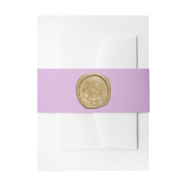 ラベンダーと金ゴールド 招待状ベリーバンド