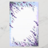 ラベンダーと青エレガントフローラ水色メニュー (裏面)