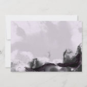 ラベンダーと黒ゴシックのフローラ日付カードを保存 セーブザデート (裏面)