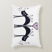 ラベンダーと黒猫アクセント枕 アクセントクッション (正面(垂直))