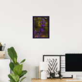 ラベンダーにとまる蜂 ポスター (ホームオフィス)
