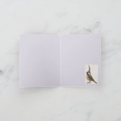 ラベンダーにヒヨドリ 感謝の気持ちを伝えるカード サンキューカード (内部)