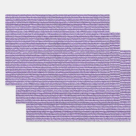 ラベンダーにラフストライプコーデュロイ薄紫 ラッピングペーパーシート