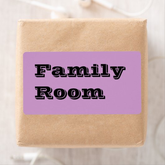 ラベンダーにラベルを移動するファミリールーム淡い色の ラベル (インサイチュ)