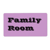 ラベンダーにラベルを移動するファミリールーム淡い色の ラベル (正面)