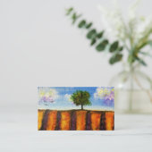 ラベンダーに名刺の守備につきます 名刺 (スタンド正面)