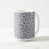 ラベンダーに咲くボホスタイルの野の花  コーヒーマグカップ (正面右)