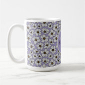 ラベンダーに咲くボホ風の野の花 コーヒーマグカップ (左)
